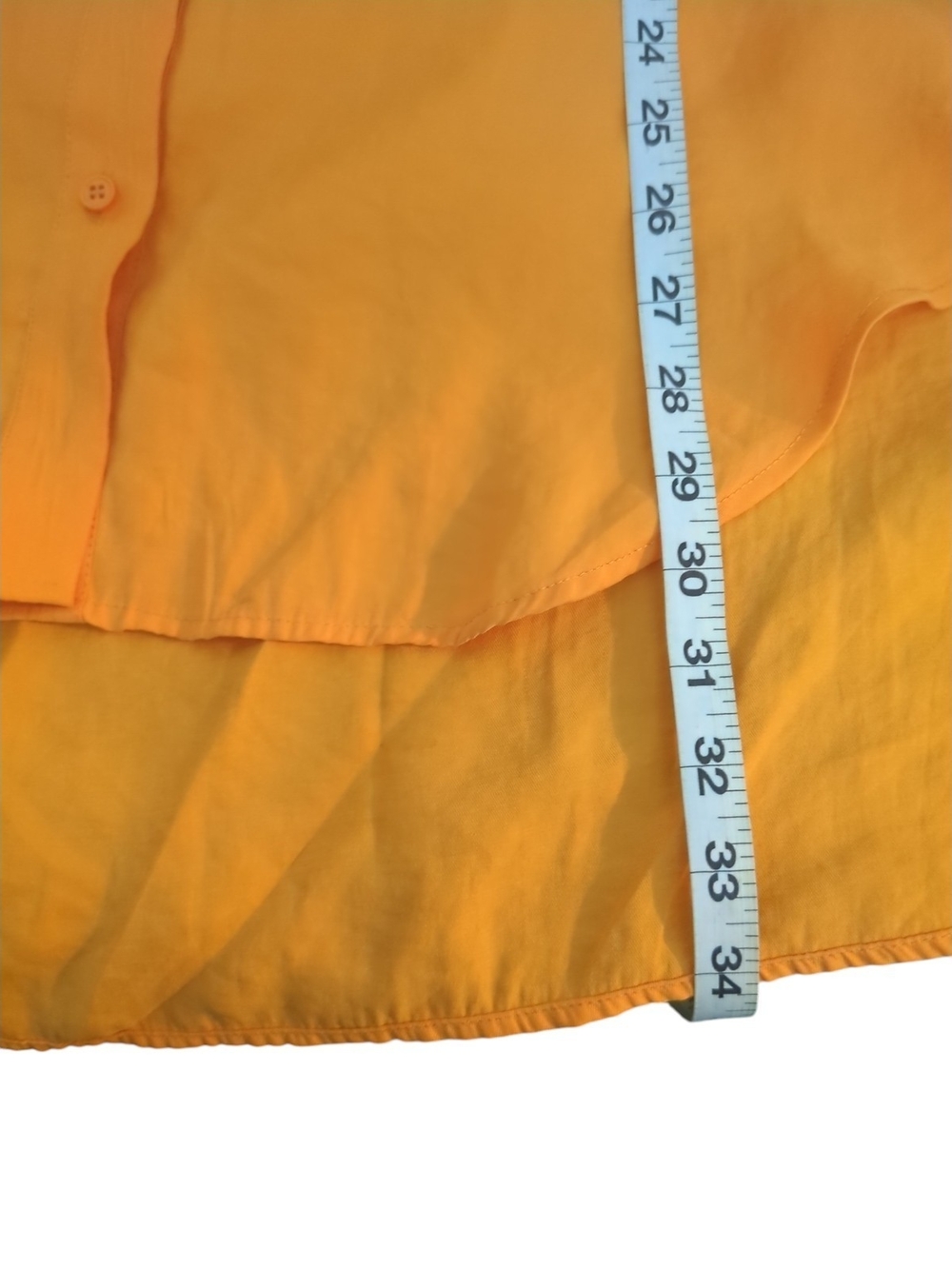 Anthropologie Maeve Tangerine Oversized Button Down Utility Shirt L Dopamine - Picture 7 of 8
